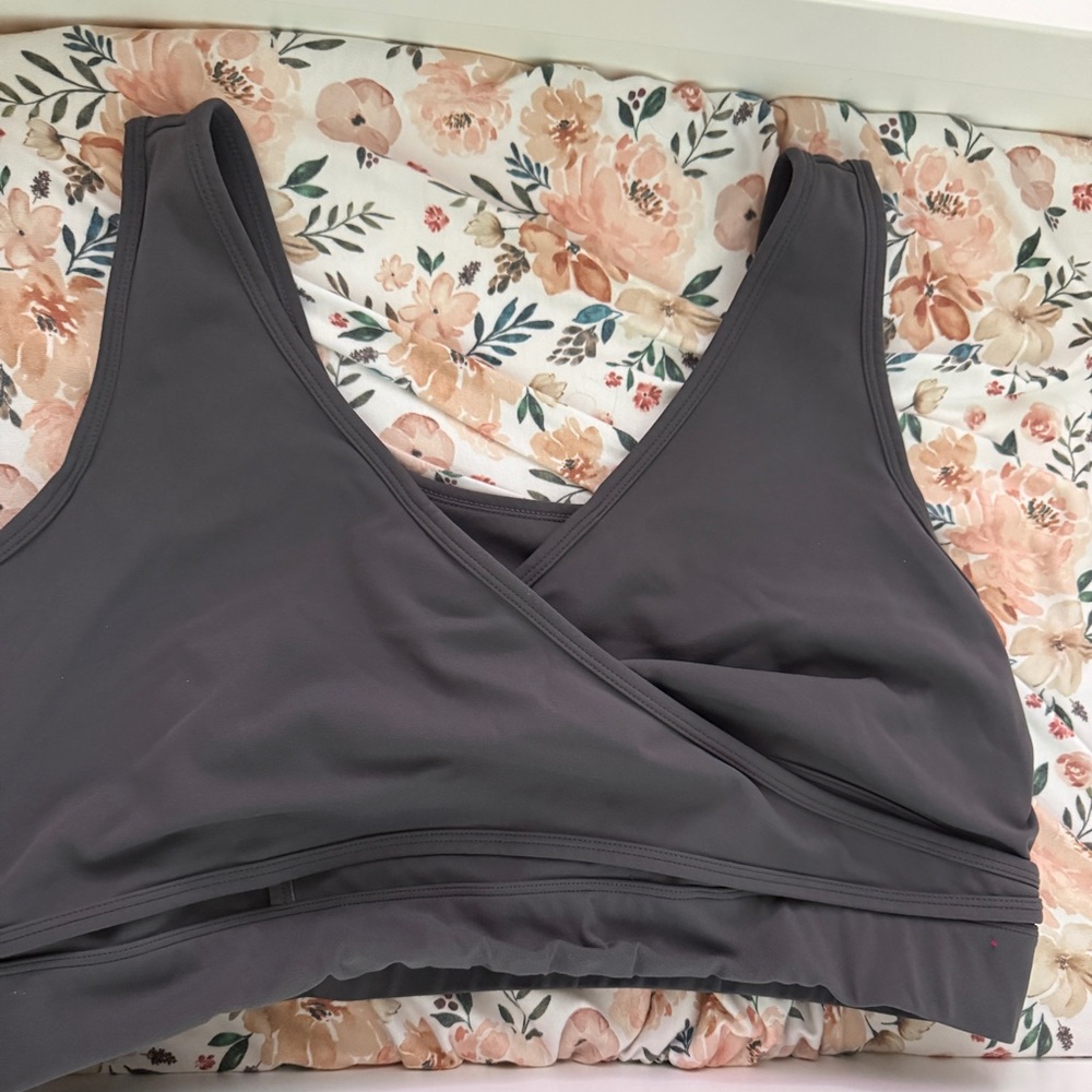 Charcoal Gray Wireless Sleep & Nursing Bra - Love & Fit